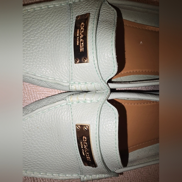 COACH Women's Shoes| Fredrica Loafers| Mint Green (Turquoise & Gold | Size: 8.5 - Picture 3 of 4